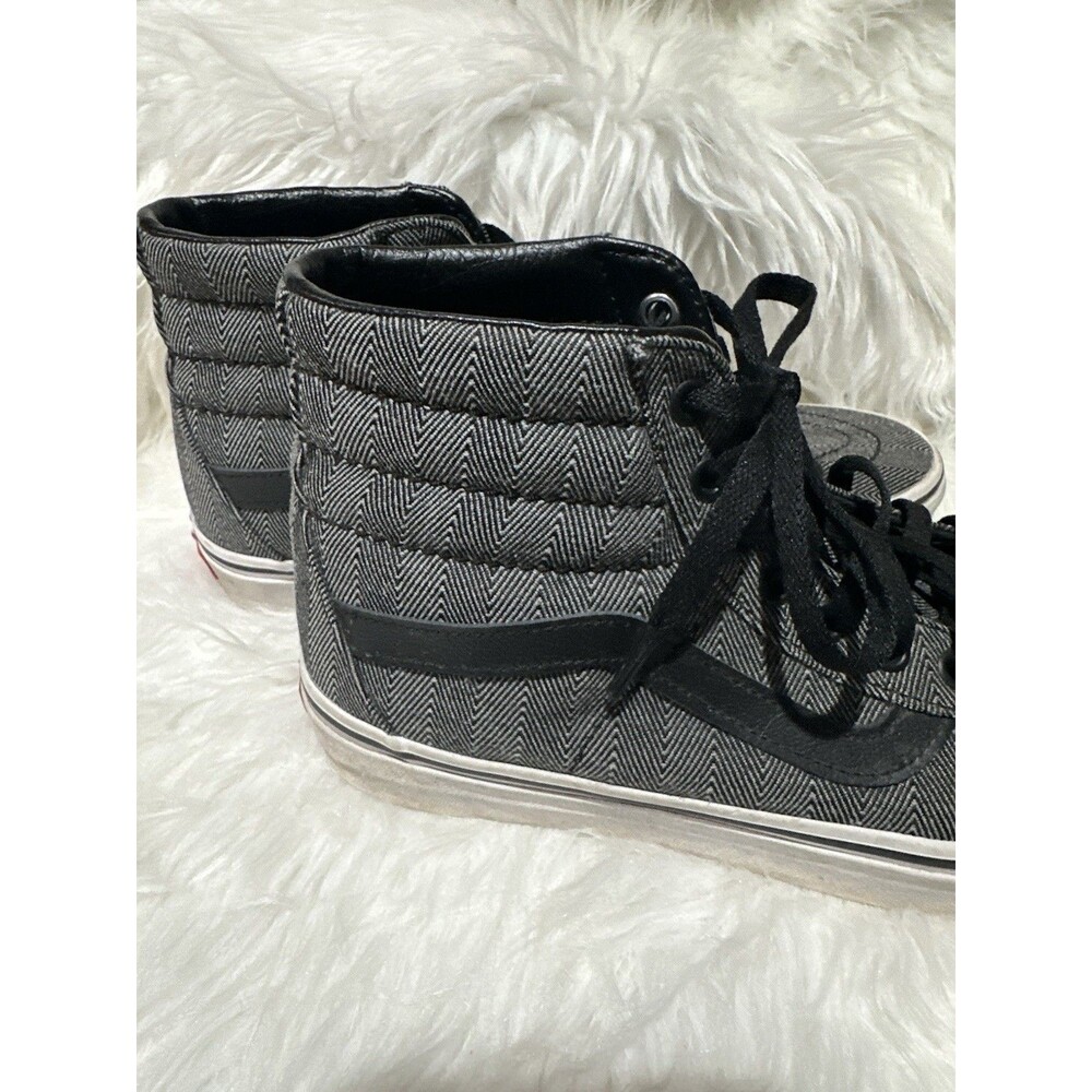 Vans 9 Mens 10.5 Womens Black High Top Microstripe - Picture 4 of 5